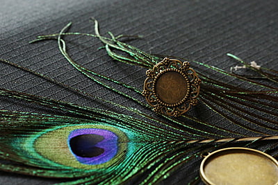 Finger Ring | Embroidery | Resin Art | Pendant Antique Bronze| Jewelry ...