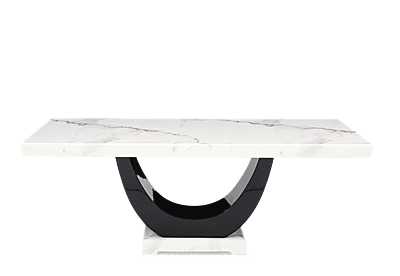 Vikinterio Milan 7 Piece White Modern Rectangle Dinette Dining Room Table Set of 6