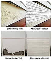 3D Brick Self Adhesive Wall Stickers (White)