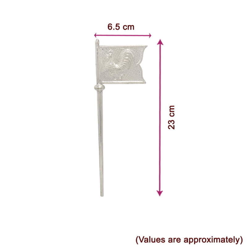 SRIMATHI JEWELLERS Lord Murugan Seval Kodi In Silver 60g