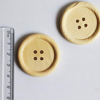 Wood Button Natural Wood Button Natural