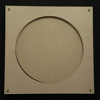 Embroidery Display Frame Veneer Circle in Square Cream 8" Embroidery Display Frame Veneer Circle in Square Cream 8"