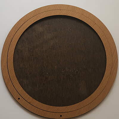Embroidery Display Frame Veneer Circle Standard Brown Embroidery Display Frame Veneer Circle Standard Brown