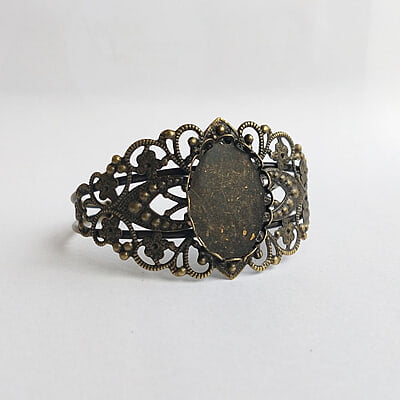 Bracelet Bezel Oval Antique Bronze Bracelet Bezel Oval Antique Bronze