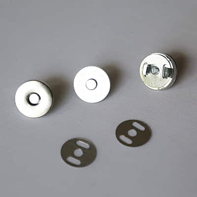 Bag Magnetic Button With Pin Chrome Silver Bag Magnetic Button With Pin Chrome Silver