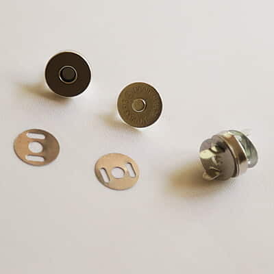 Bag Magnetic Button With Pin Chrome Silver Bag Magnetic Button With Pin Chrome Silver