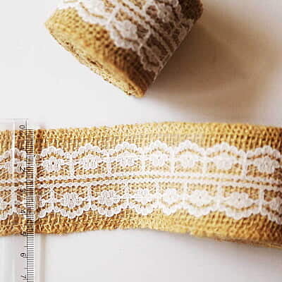 Jute Burlap With Lace
