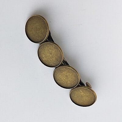 Hair Clip Barrette Bezel Antique Bronze 20 mm Hair Clip Barrette Bezel Antique Bronze 20 mm