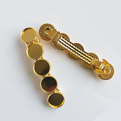 Hair Clip Barrette Bezel 12 mm Hair Clip Barrette Bezel 12 mm