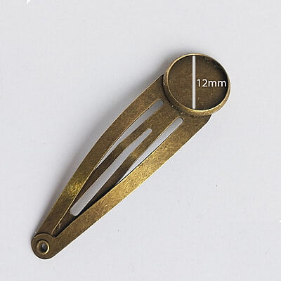 Tic Tac Hair Clip Bezel 12 mm Tic Tac Hair Clip Bezel 12 mm