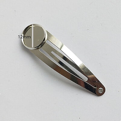 Tic Tac Hair Clip Bezel 12 mm Tic Tac Hair Clip Bezel 12 mm