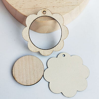 Mini Hoop Flower Veneer 4cm