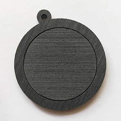 Mini Hoop Circle Veneer Black Medium Mini Hoop Circle Veneer Black Medium