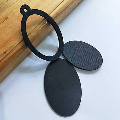Mini Hoop Ellipse Veneer Black Mini Hoop Ellipse Veneer Black