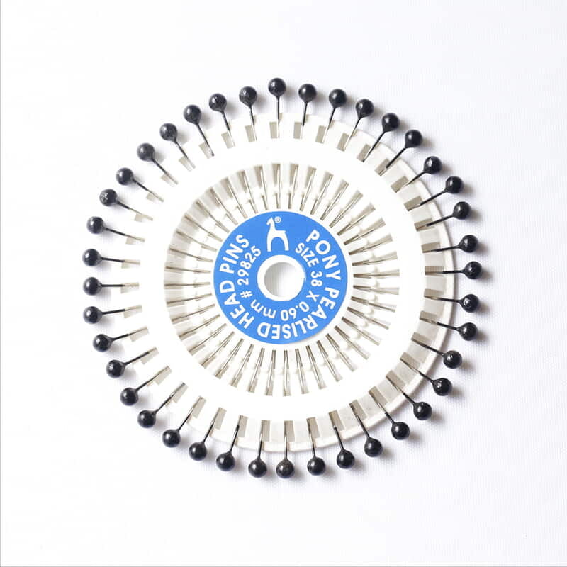 Pony Pearl Head Pin Black Pony Pearl Head Pin Black