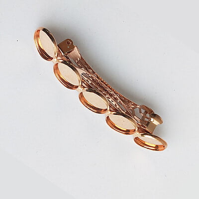 Hair Clip Barrette Bezel 12 mm Hair Clip Barrette Bezel 12 mm