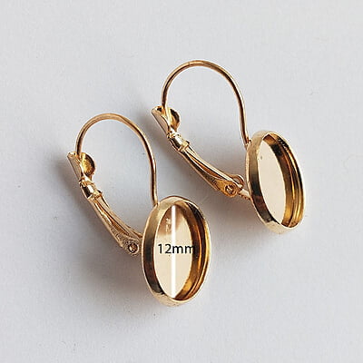 Leverback Earring Gold 12 mm Leverback Earring Gold 12 mm