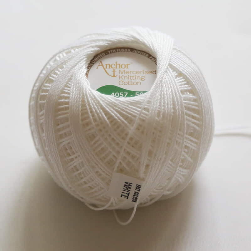 Anchor Mercer Knitting Cotton White Anchor Mercer Knitting Cotton White