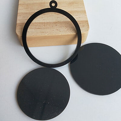Mini Hoop Circle Black 6cm