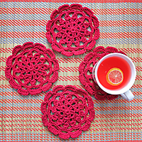 Mandala Coaster Red