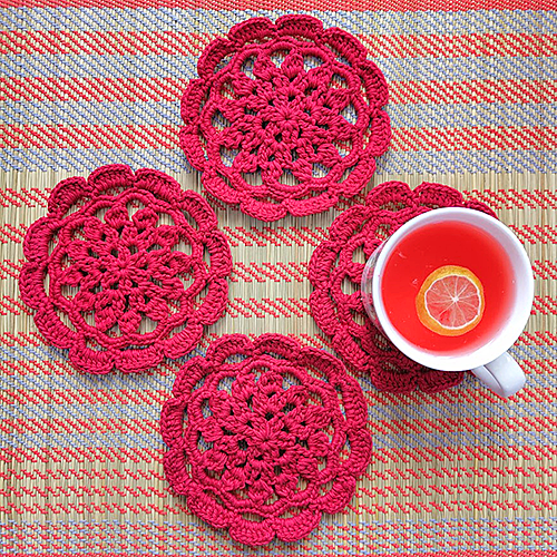 Mandala Coaster Red
