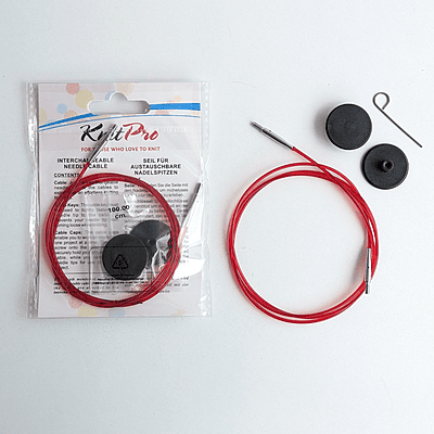 KnitPro Interchangeable Coloured  Needle Cable KnitPro Interchangeable Coloured  Needle Cable