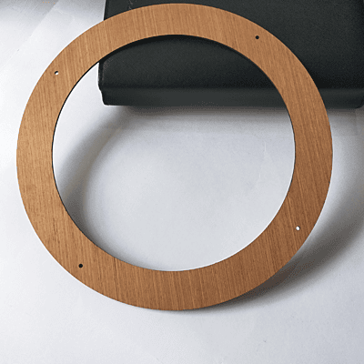 Embroidery Display Frame Veneer Circle Brown Embroidery Display Frame Veneer Circle Brown