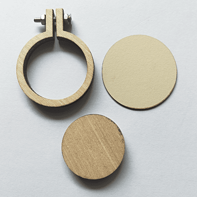 Mini Hoop Circle With Screw Veneer 4 cm