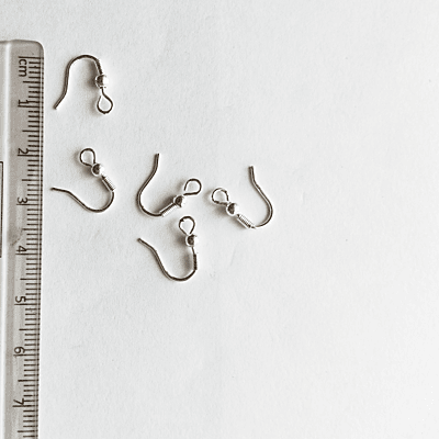 Earring Hook 1 cm-Silver-Silver