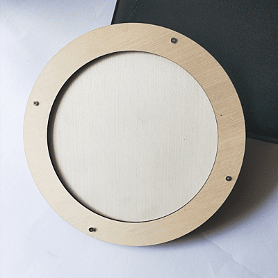Embroidery Display Frame Veneer Circle Cream 8" Embroidery Display Frame Veneer Circle Cream 8"