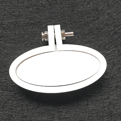 Mini Hoop Horizontal Oval White Big Mini Hoop Horizontal Oval White Big