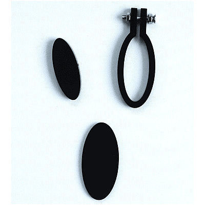 Mini Hoop Vertical Oval  Black Small