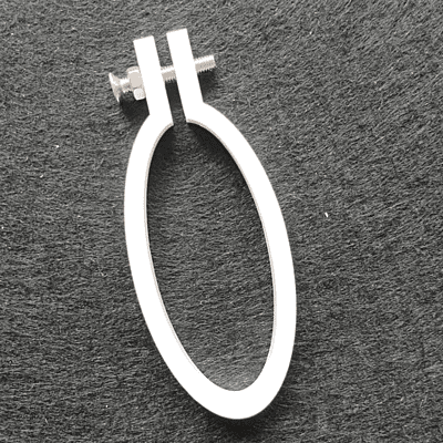 Mini Hoop Vertical Oval White Big Mini Hoop Vertical Oval White Big