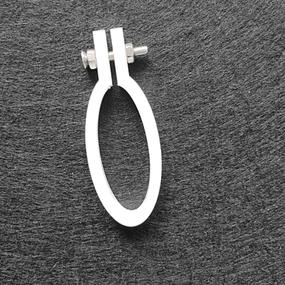 Mini Hoop Vertical Oval White Small Mini Hoop Vertical Oval White Small