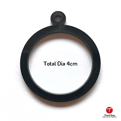 Mini Hoop Circle Black 4cm Mini Hoop Circle Black 4cm