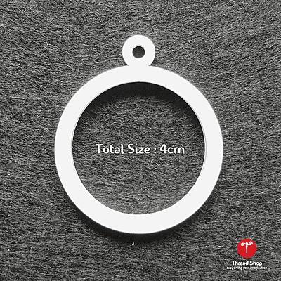 Mini Hoop Circle White Medium Mini Hoop Circle White Medium