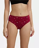 Jockey High Coverage Super Combed Cotton Hipster With Concealed Waistband and StayFresh Treatment - Dark Prints (Pack of 3) - 1406