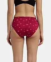 Jockey High Coverage Super Combed Cotton Hipster With Concealed Waistband and StayFresh Treatment - Dark Prints (Pack of 3) - 1406