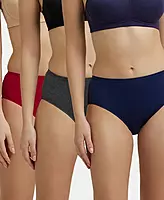 Jockey High Coverage Super Combed Cotton Hipster With Concealed Waistband and StayFresh Treatment - Dark Assorted (Pack of 3) - 1406