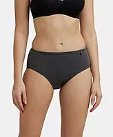 Jockey High Coverage Super Combed Cotton Hipster With Concealed Waistband and StayFresh Treatment - Dark Assorted (Pack of 3) - 1406