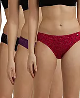 Jockey Medium Coverage Super Combed Cotton Bikini With Concealed Waistband and StayFresh Treatment - Dark Prints (Pack of 3) - 1410