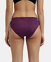 Jockey Medium Coverage Super Combed Cotton Bikini With Concealed Waistband and StayFresh Treatment - Dark Prints (Pack of 3) - 1410