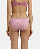 Jockey Medium Coverage Super Combed Cotton Bikini With Concealed Waistband and StayFresh Treatment - Light Prints (Pack of 3) - 1410