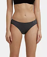 Jockey Medium Coverage Super Combed Cotton Bikini With Concealed Waistband and StayFresh Treatment - Dark Assorted (Pack of 3) - 1410