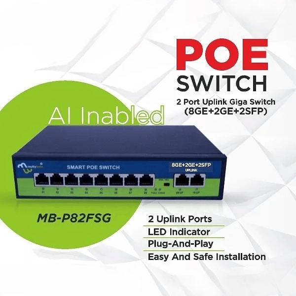 PoE Fast Ethernet Switch , Full Giga Port, 802.3Af/At Poe+100MB-ps, BuiltIn Power, Extend To 250Meter, Unmanaged Metal Plug And Play PoE Fast Ethernet Switch , Full Giga Port, 802.3Af/At Poe+100MB-ps, BuiltIn Power, Extend To 250Meter, Unmanaged Metal Plug And Play