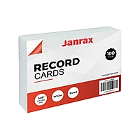 Pack of 100 White Ruled 8x5" Record Cards â€“ Lined Study Index Cards for Notes, Revision