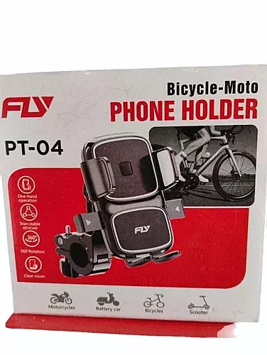 Fly PT04 Bicycle Phone Holder – Handlebar Mount | Secure Grip | Cycling Mobile Stand