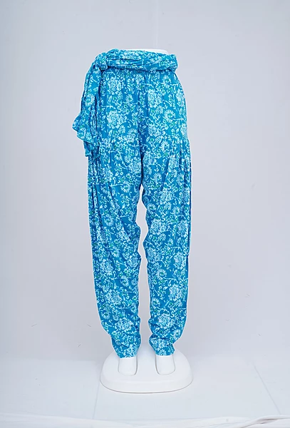 Women Printed Patiyala with Matching Stole 1452-A