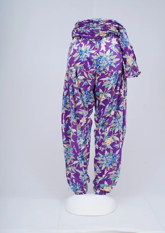 Women Printed Patiyala with Matching Stole 1458-A
