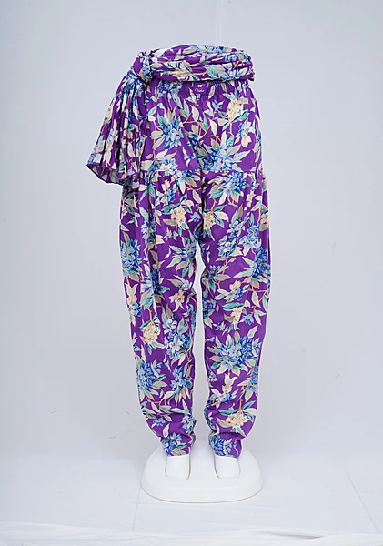 Women Printed Patiyala with Matching Stole 1458-A